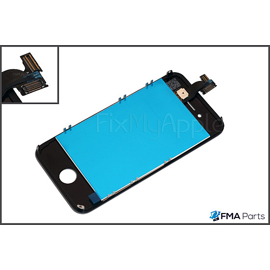LCD Touch Screen Digitizer Assembly - Black [Premium Aftermarket] (With Adhesive) for iPhone 4
