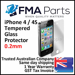 Tempered Glass Screen Protector - Premium 0.2mm for iPhone 4 / 4S