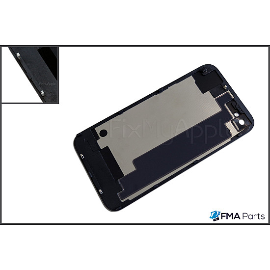 Back Glass Assembly Cover (Blank) - Black for iPhone 4S