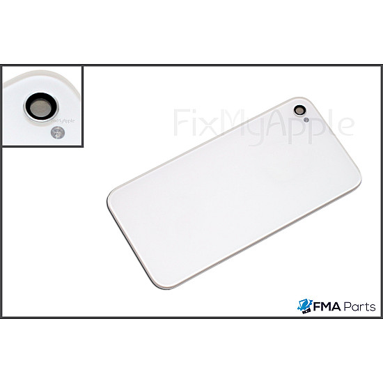 Back Glass Assembly Cover (Blank) - White for iPhone 4S