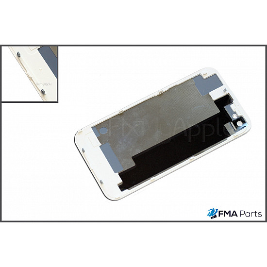 Back Glass Assembly Cover (Blank) - White for iPhone 4S
