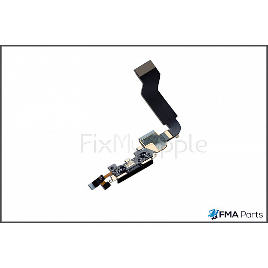 Charging Port Flex Cable with Microphone Flex Cable - Black OEM for iPhone 4S