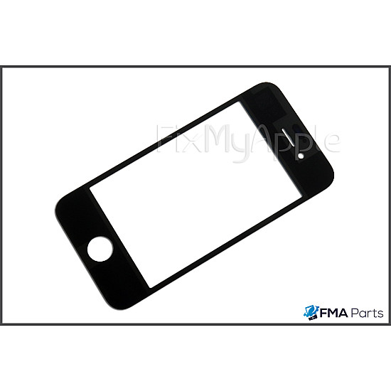 Front Glass - Black for iPhone 4S