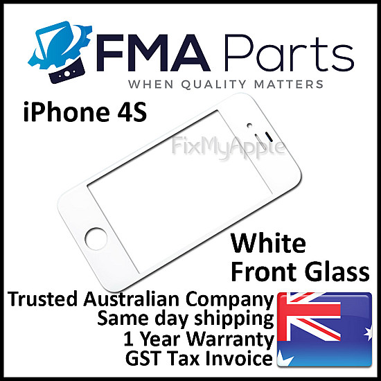 Front Glass - White for iPhone 4S