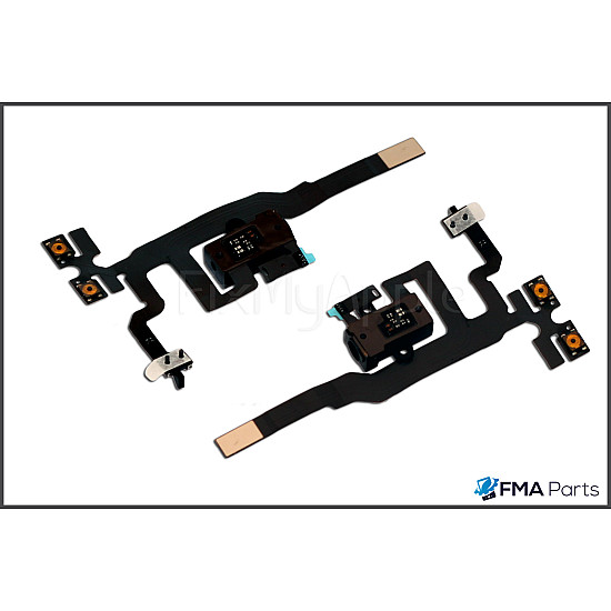 Headphone Jack / Volume / Silent Switch Button / Microphone Flex Cable - Black for iPhone 4S