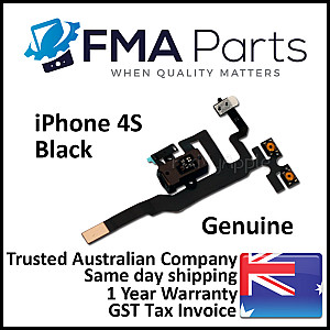 Headphone Jack / Volume / Silent Switch Button / Microphone Flex Cable - Black for iPhone 4S