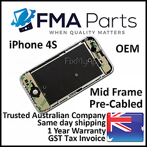 Mid Frame Bezel Chassis Pre-Cabled OEM for iPhone 4S