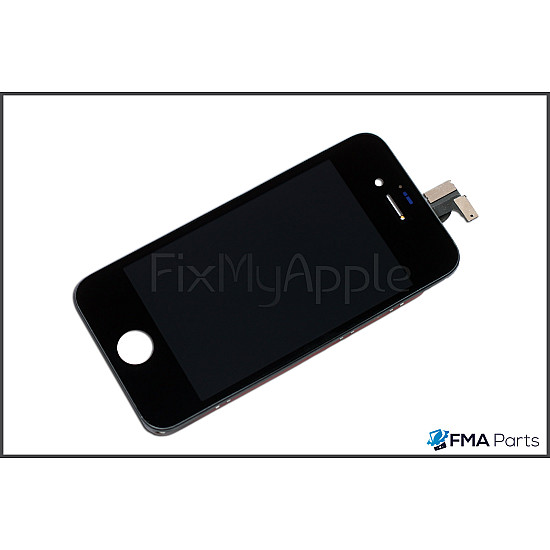 LCD Touch Screen Digitizer Assembly - Black [Premium Aftermarket] (With Adhesive) for iPhone 4S