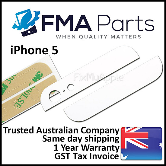 Back Glass - White (With Adhesive) for iPhone 5