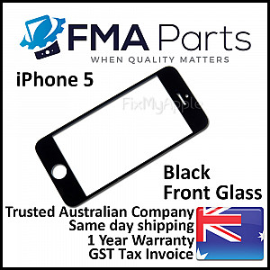 Front Glass - Black for iPhone 5