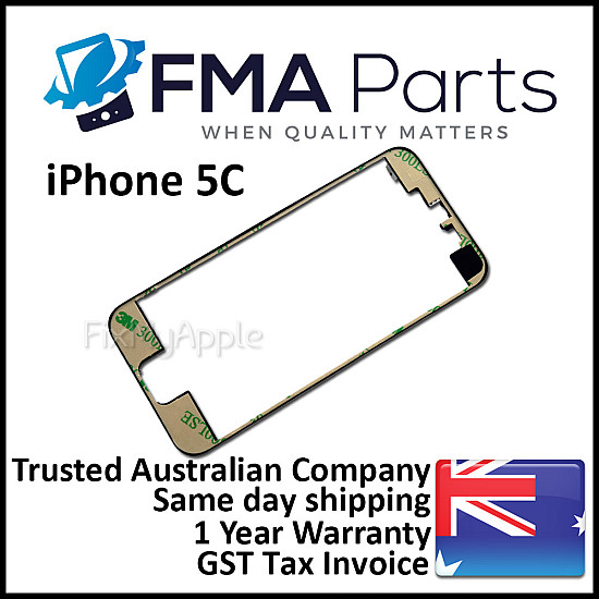 Front Glass Digitizer Bezel Frame - Black for iPhone 5C