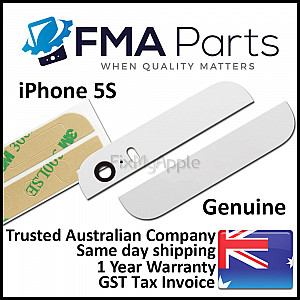 Back Glass - White OEM (With Adhesive) for iPhone 5S/ SE