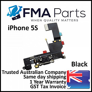 Charging Port Headphone Jack with Microphone Flex Cable - Black OEM for iPhone 5S