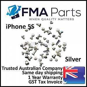 Full Screw Set - White (Silver) OEM for iPhone 5S