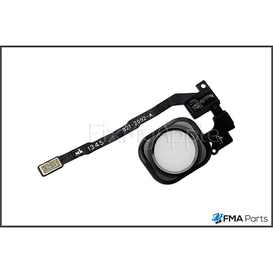 Home Button Flex Cable Assembly - White (Silver) OEM for iPhone 5S