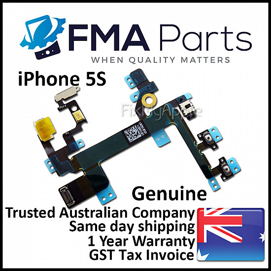 Power Button / Silent Switch / Volume / LED Flash Button Flex Cable OEM for iPhone 5S