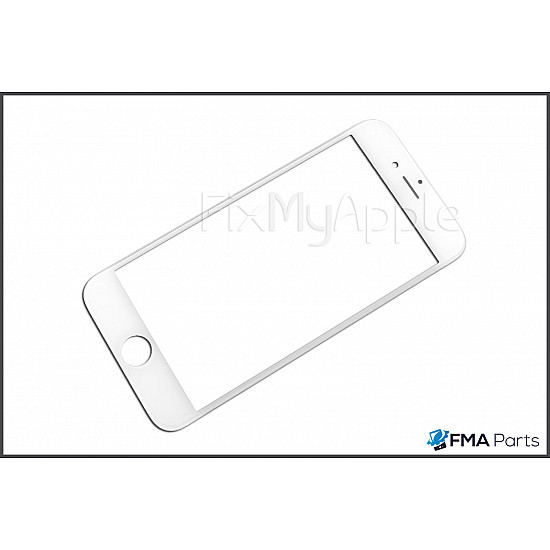 Front Glass with Bezel Frame - White OEM for iPhone 6