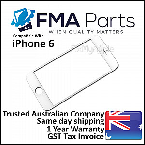 Front Glass with Bezel Frame - White OEM for iPhone 6