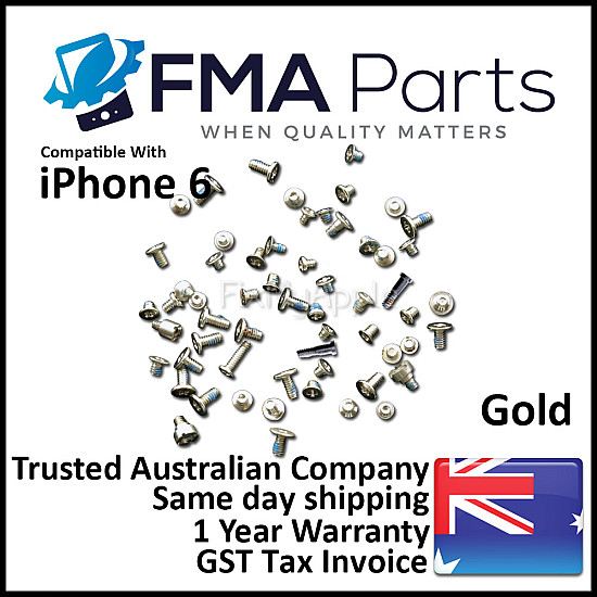 Full Screw Set - Gold OEM for iPhone 6
