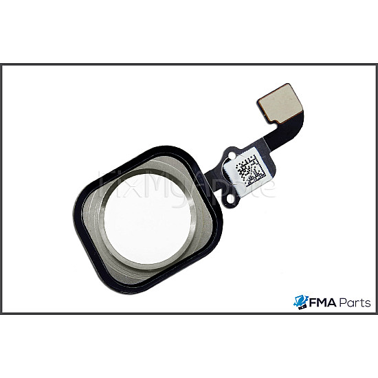 Home Button Flex Cable Assembly - White (Silver) OEM for iPhone 6 / 6 Plus
