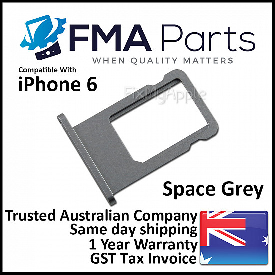 Sim Card Tray - Black (Space Grey) OEM for iPhone 6