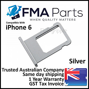 Sim Card Tray - White (Silver) OEM for iPhone 6