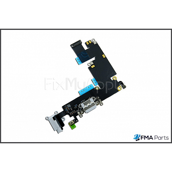 Charging Port Headphone Jack with Microphone Flex Cable - Grey OEM for iPhone 6 Plus