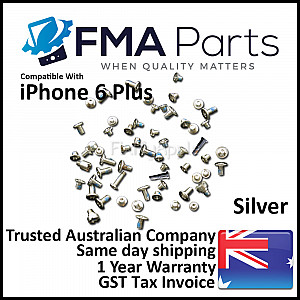 Full Screw Set - White (Silver) OEM for iPhone 6 Plus