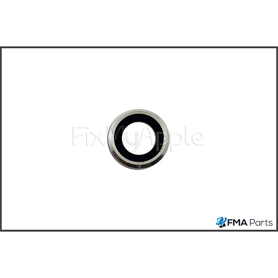 Rear / Back Facing Sapphire Camera Lens with Bezel - White (Silver) OEM for iPhone 6 Plus