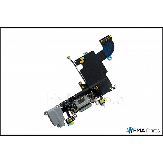 Charging Port Headphone Jack with Microphone Flex Cable - Grey OEM for iPhone 6S
