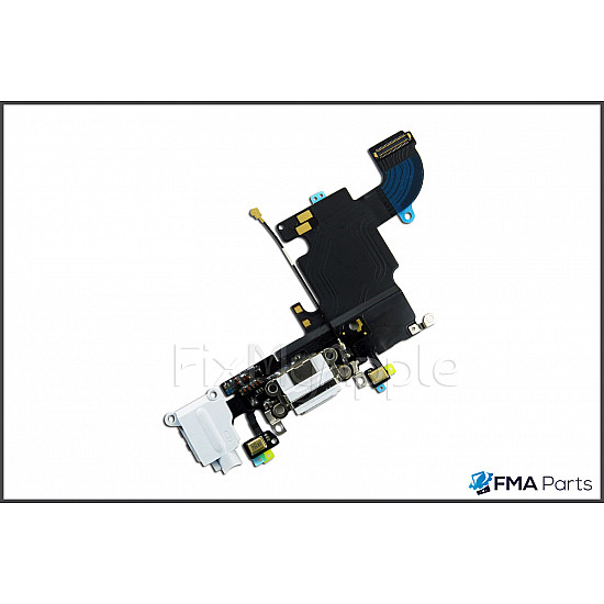 Charging Port Headphone Jack with Microphone Flex Cable - White OEM for iPhone 6S