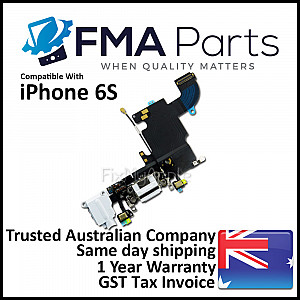 Charging Port Headphone Jack with Microphone Flex Cable - White OEM for iPhone 6S