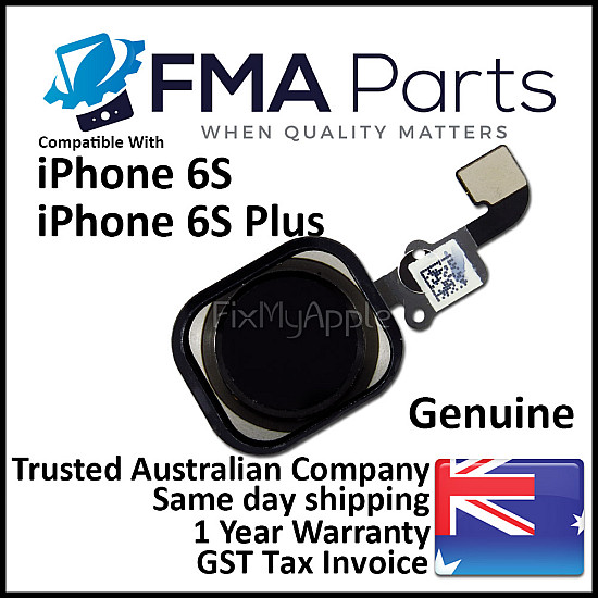 Home Button Flex Cable Assembly - Space Grey OEM for iPhone 6S / 6S Plus
