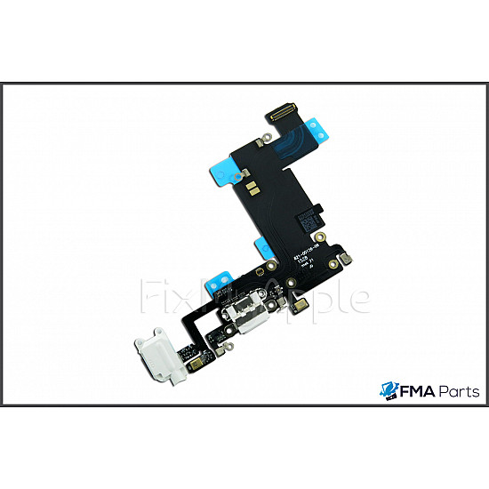 Charging Port Headphone Jack with Microphone Flex Cable - White OEM for iPhone 6S Plus