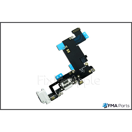 Charging Port Headphone Jack with Microphone Flex Cable - White OEM for iPhone 6S Plus