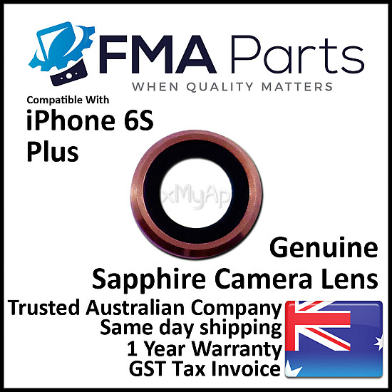 Rear / Back Facing Sapphire Camera Lens with Bezel - Rose Gold OEM for iPhone 6S Plus