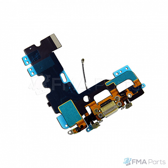 Charging Port with Microphone Flex Cable - White for iPhone 7