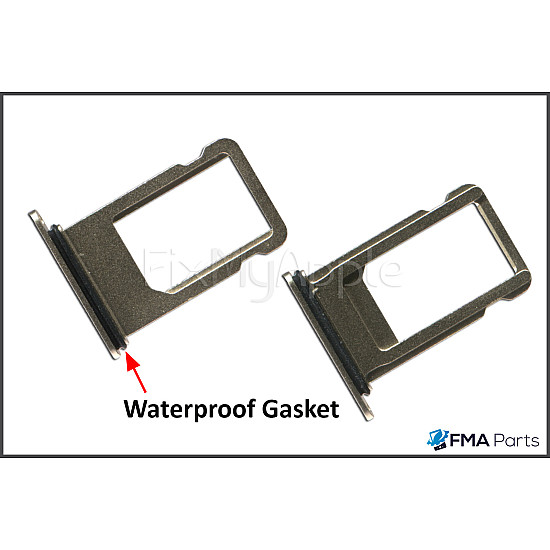 Sim Card Tray with Rubber Seal - Gold OEM for iPhone 7 Plus