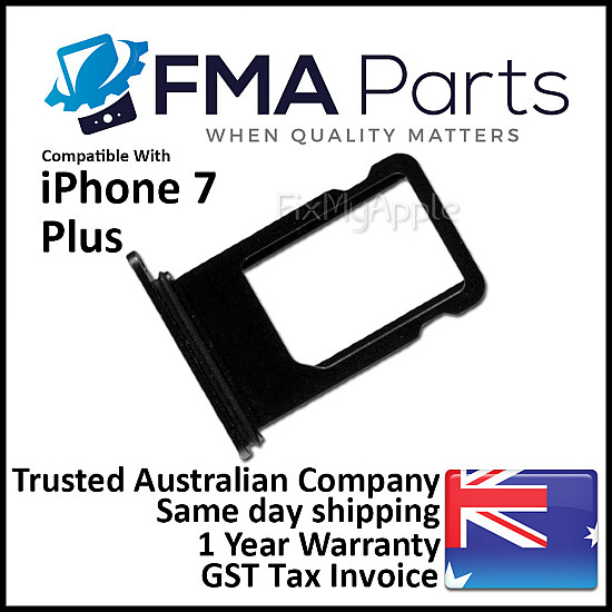 Sim Card Tray with Rubber Seal - Jet Black OEM for iPhone 7 Plus