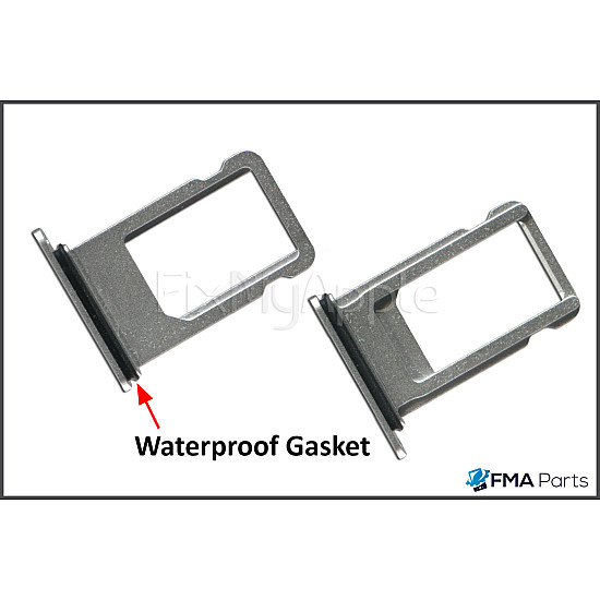 Sim Card Tray with Rubber Seal - Silver OEM for iPhone 7 Plus