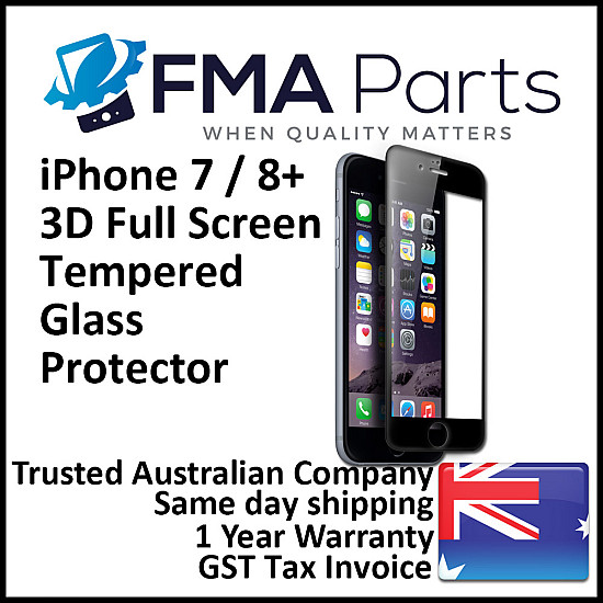 Tempered Glass Screen Protector Full Screen - White for iPhone 7 Plus / 8 Plus