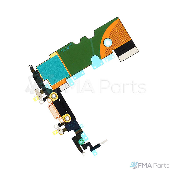 Charging Port with Microphone Flex Cable - Gold for iPhone 8 / SE (2020)
