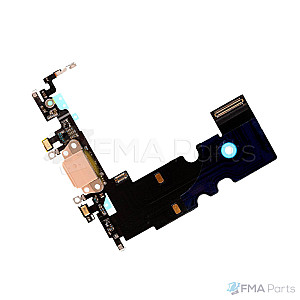 Charging Port with Microphone Flex Cable (AM) - Gold for iPhone 8