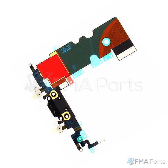 Charging Port with Microphone Flex Cable - Space Grey OEM for iPhone 8 / SE (2020)