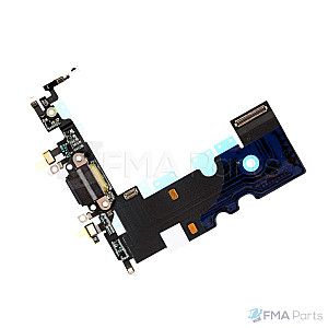 Charging Port with Microphone Flex Cable (OEM) - Space Grey for iPhone 8