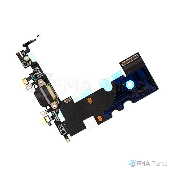 Charging Port with Microphone Flex Cable - Space Grey OEM for iPhone 8 / SE (2020)