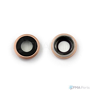 Rear / Back Facing Sapphire Camera Lens with Bezel - Gold OEM for iPhone 8