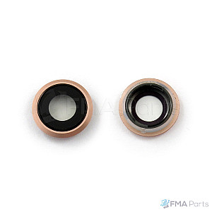 Rear / Back Sapphire Camera Lens with Bezel - Gold OEM for iPhone 8
