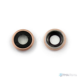 Rear Sapphire Camera Lens with Bezel - Gold OEM for iPhone 8 Rear Sapphire Camera Lens with Bezel - Gold OEM for iPhone 8