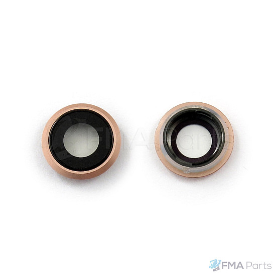 Rear Sapphire Camera Lens with Bezel - Gold OEM for iPhone 8